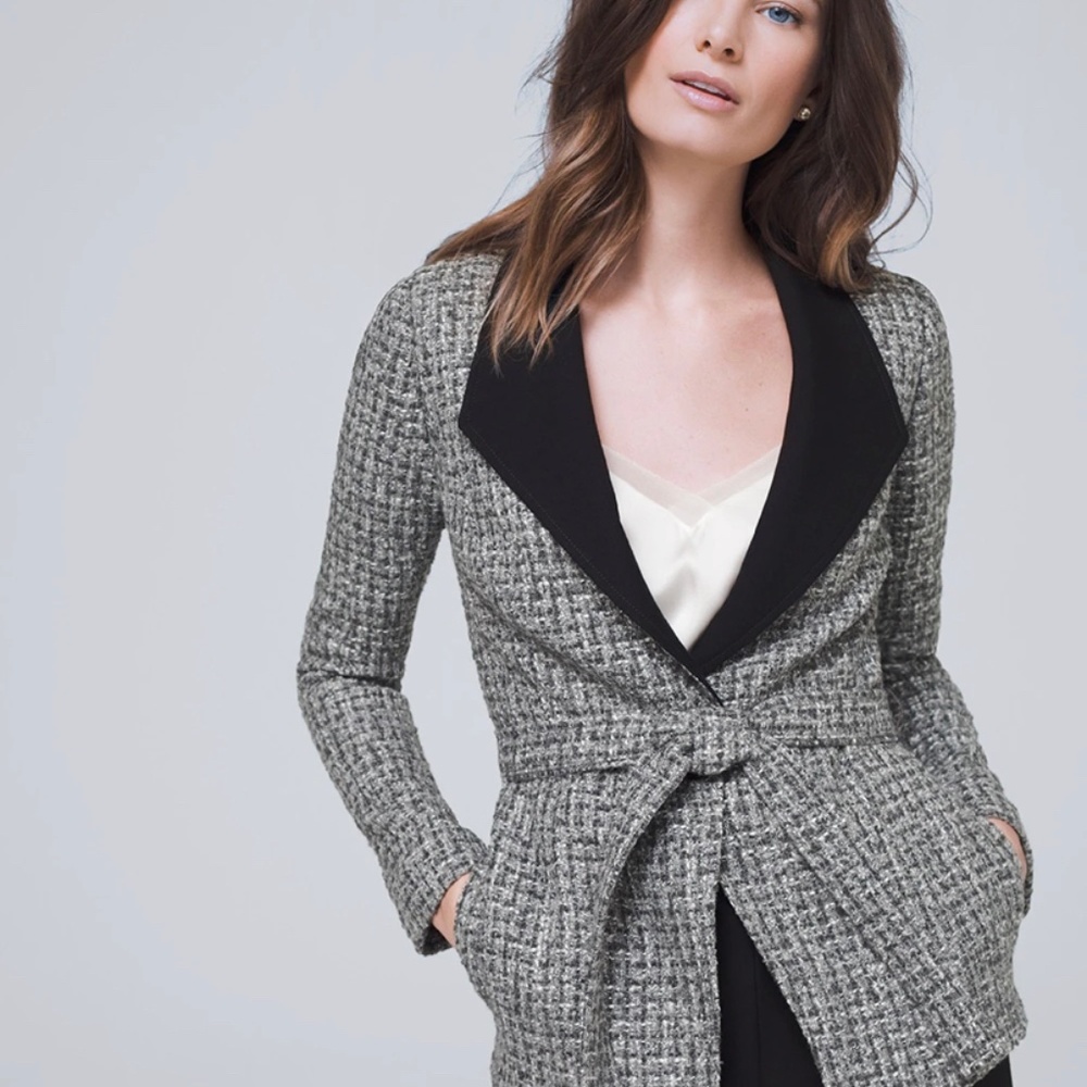 White House Black Market Tweed Blazer Jacket New